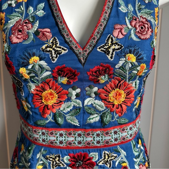 🎀SOLD🎀Alice + Olivia Patty Riviera Floral Embroidered A Line Dress - Picture 7 of 9